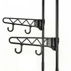 Perchero de ropa acero y textil no tejido 55x28,5x175 cm negro