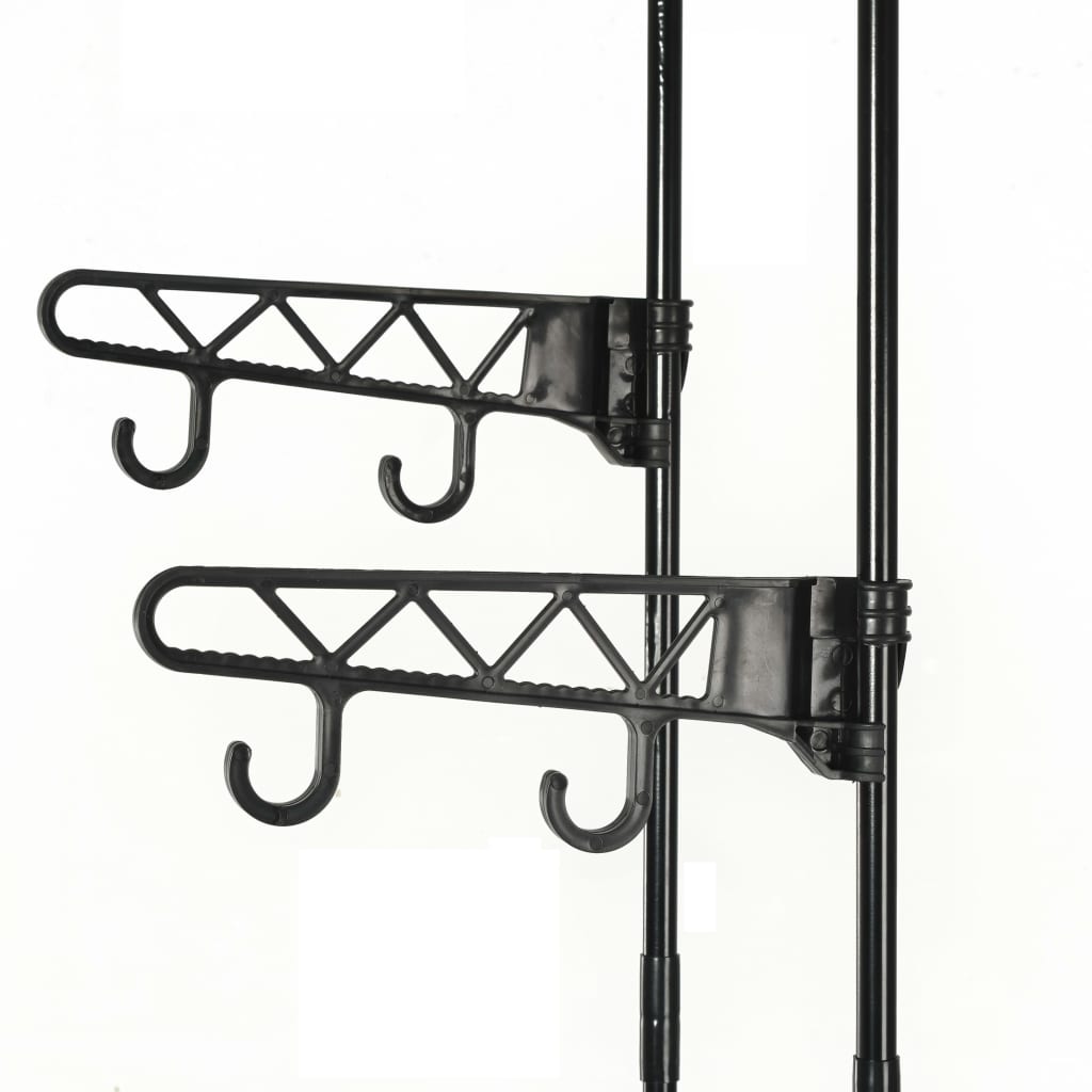 Perchero de ropa acero y textil no tejido 55x28,5x175 cm negro