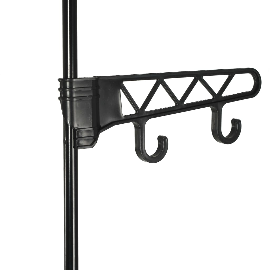 Perchero de ropa acero y textil no tejido 55x28,5x175 cm negro