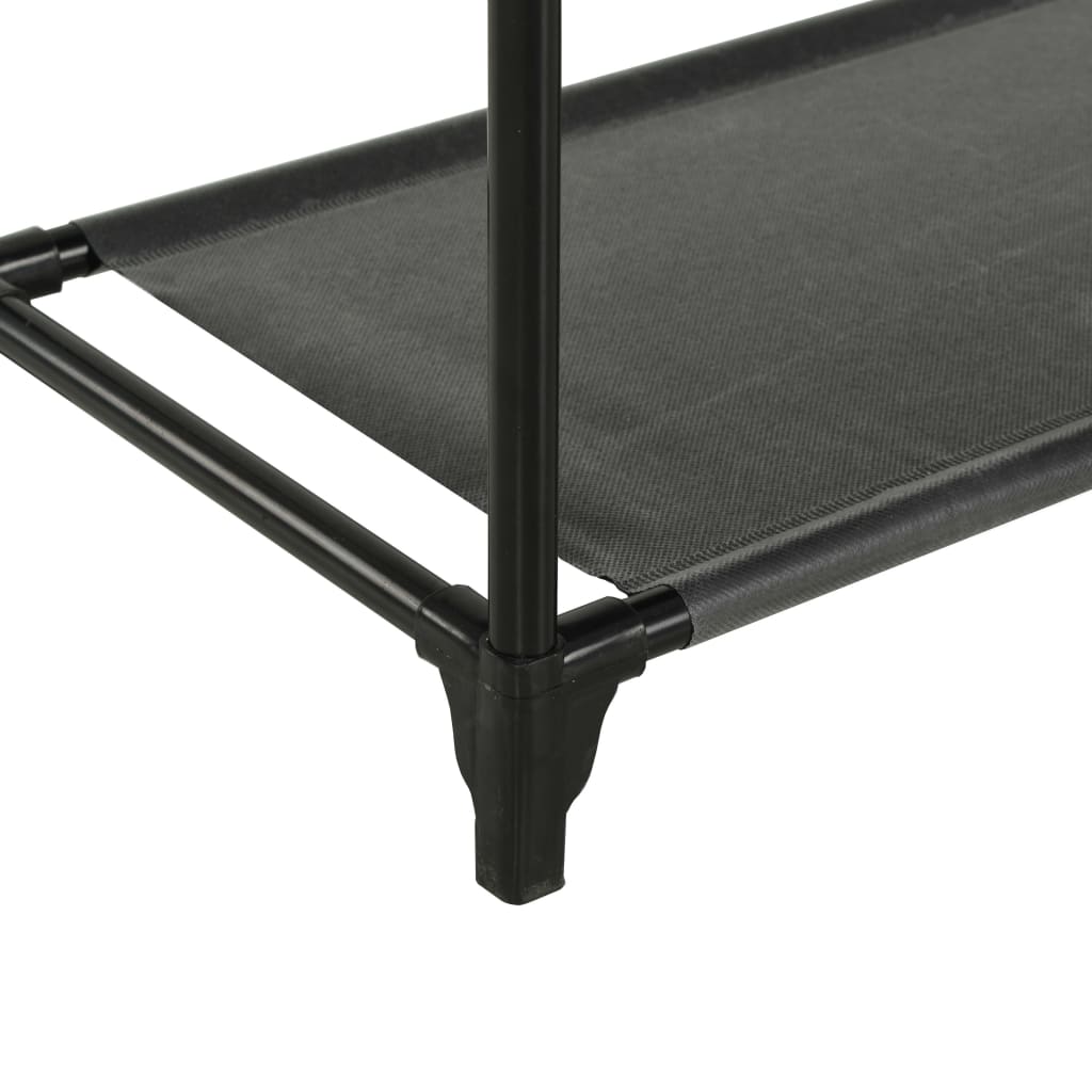 Perchero de ropa acero y textil no tejido 55x28,5x175 cm negro