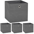 Cajas de almacenaje 10 uds textil no tejido 32x32x32 cm gris