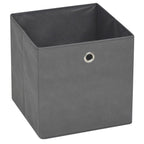 Cajas de almacenaje 10 uds textil no tejido 32x32x32 cm gris