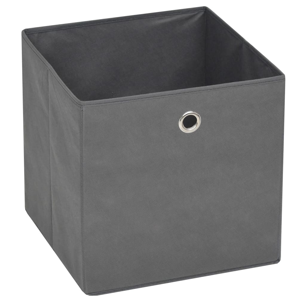 Cajas de almacenaje 10 uds textil no tejido 32x32x32 cm gris