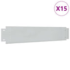 Cercas para césped 15 piezas acero galvanizado 100x20cm