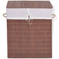 Brown Oval Bamboo Laundry Basket