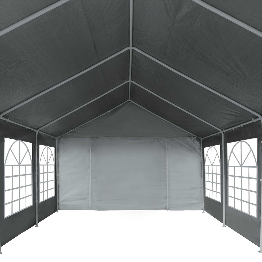 Tela de tienda sin estructura Gris 8 x 4 m PE