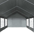 Tela de tienda sin estructura Gris 8 x 4 m PE
