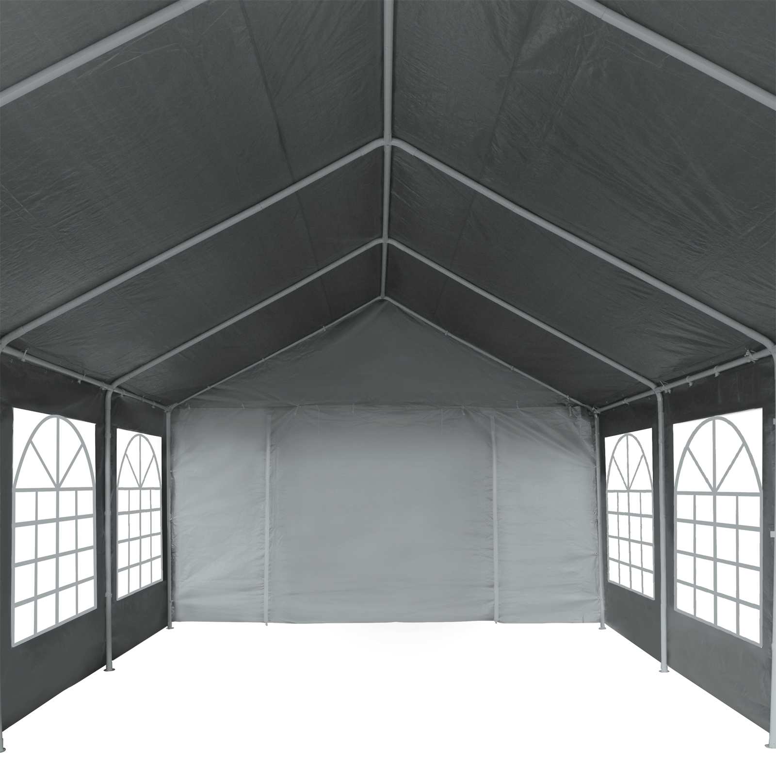 Tela de tienda sin estructura Gris 8 x 4 m PE