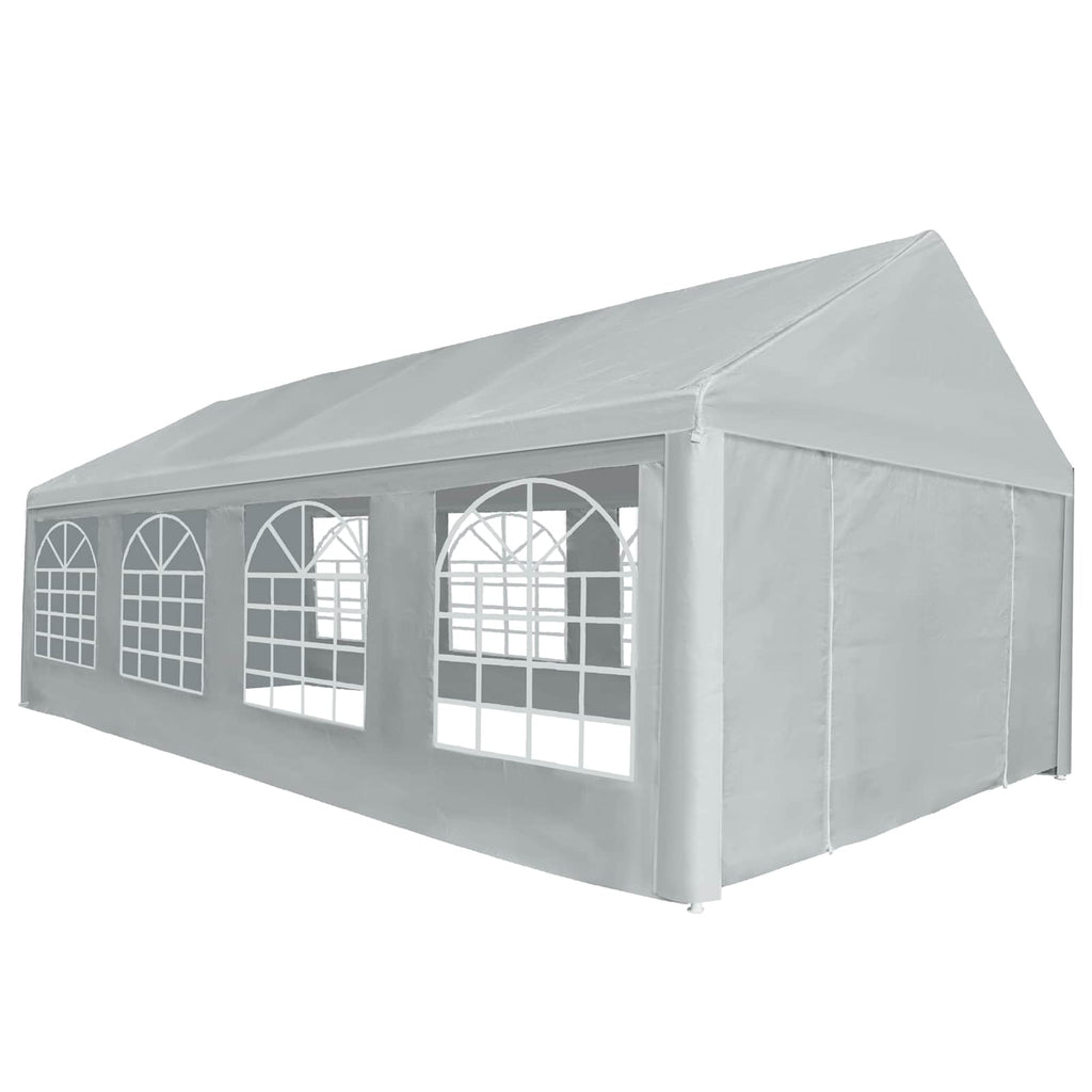 Tela de tienda sin estructura Gris 8 x 4 m PE