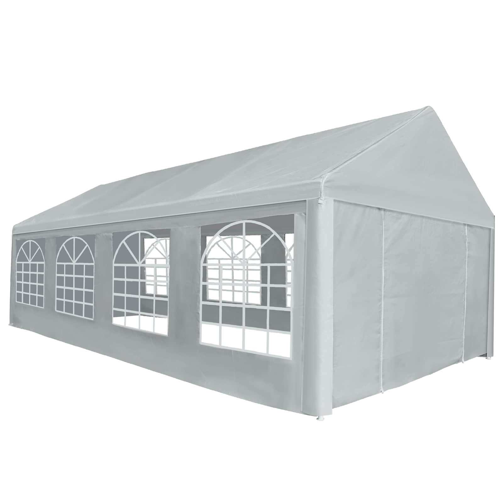 Tela de tienda sin estructura Gris 8 x 4 m PE