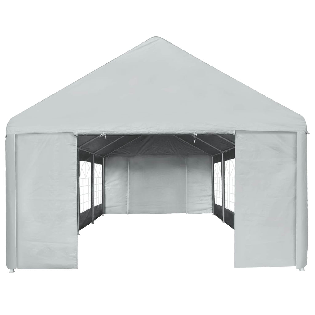 Tela de tienda sin estructura Gris 8 x 4 m PE