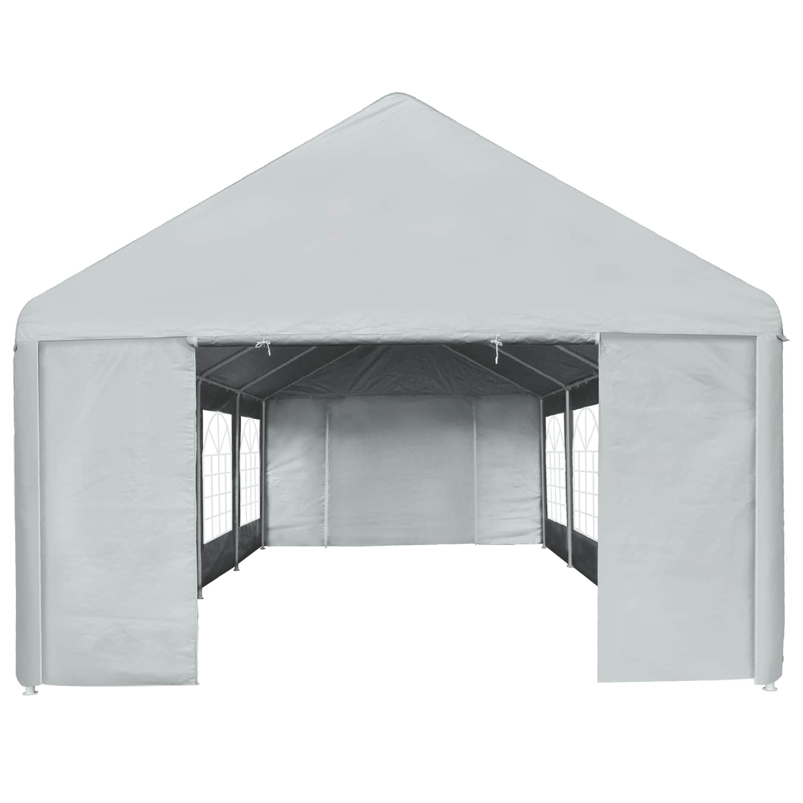 Tela de tienda sin estructura Gris 8 x 4 m PE