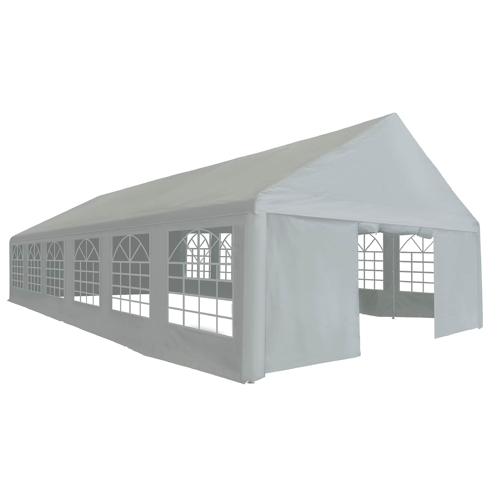 Tela de tienda sin estructura Gris 12 x 6 m PE