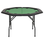 Tablero de póker plegable en 2 octogonal verde 8 jugadores