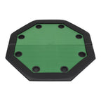 Tablero de póker plegable en 2 octogonal verde 8 jugadores