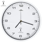 Radio-controlled quartz movement wall clock 31 cm white