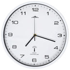 Radio-controlled quartz movement wall clock 31 cm white