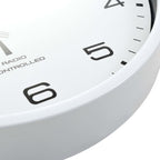 Radio-controlled quartz movement wall clock 31 cm white