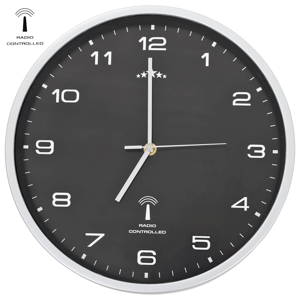 Relógio de parede radiocontrolado movimento de quartzo 31 cm branco