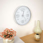 30 cm silver wall clock