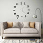 3D Modern Design Wall Clock 100cm XXL Gold
