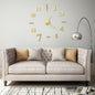3D Modern Design Wall Clock 100cm XXL Gold