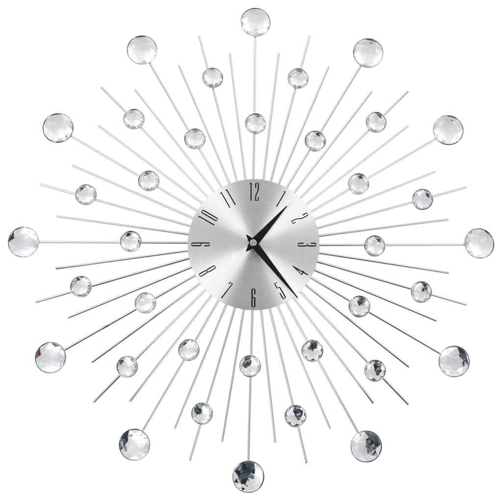 Reloj de pared 30 cm plateado