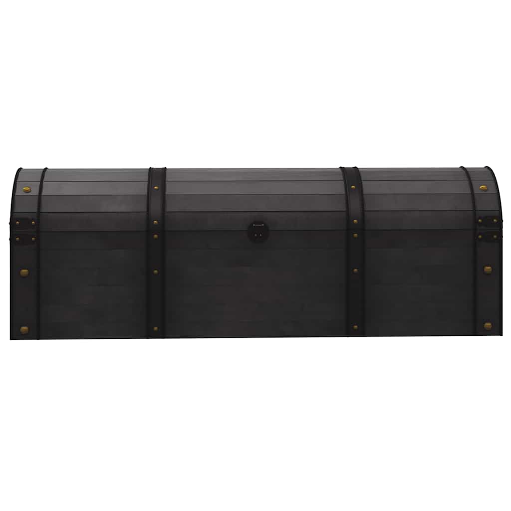 Baúl de almacenaje estilo vintage madera maciza 120x30x40 cm