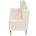 Conjunto de sofás 2 piezas tela blanco crema