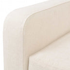 Conjunto de sofás 2 piezas tela blanco crema