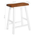 Set de mesa y taburete de bar 3 piezas madera maciza