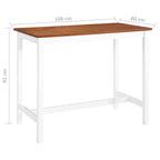 Set de mesa y taburete de bar 3 piezas madera maciza
