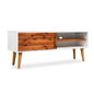 Mueble para TV de madera maciza de acacia 120x35x45 cm