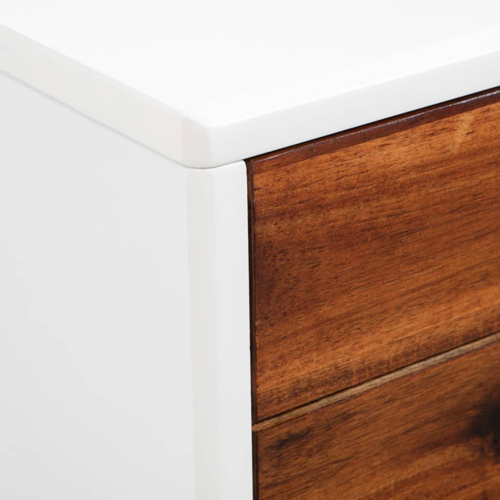 Mueble para TV de madera maciza de acacia 120x35x45 cm