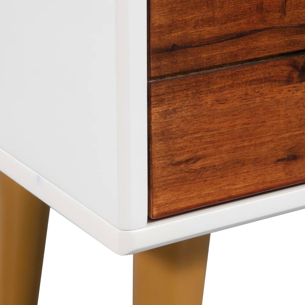 Mueble para TV de madera maciza de acacia 120x35x45 cm