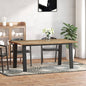 Mesa de comedor de madera maciza de acacia 170x90 cm