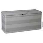 Caja de almacenamiento de jardín gris 117x45x56 cm