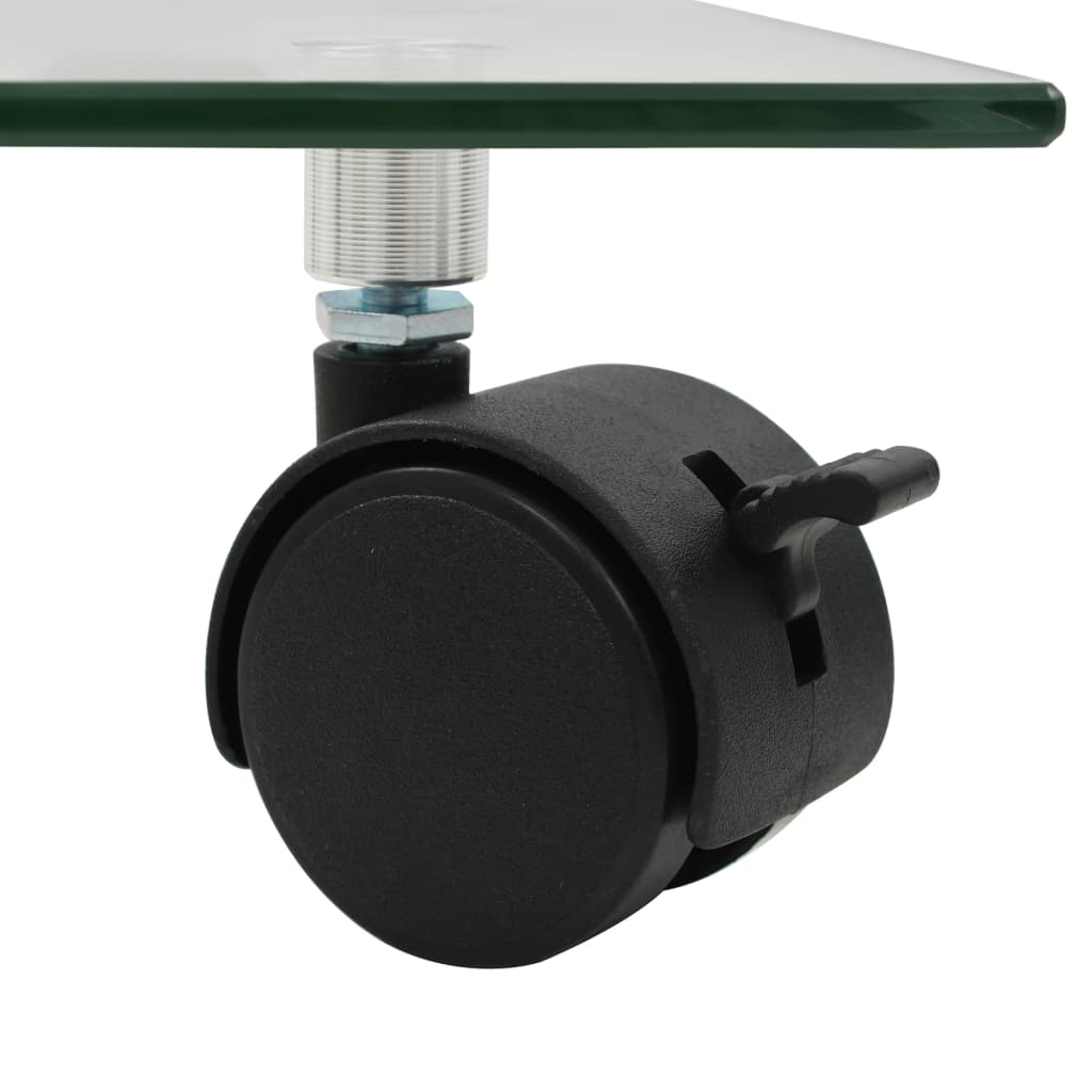 Soportes de ruedas para macetas cuadrado vidrio templado 2 uds