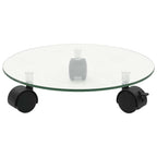 Soporte ruedas para macetas redondo vidrio templado 28cm 2 uds