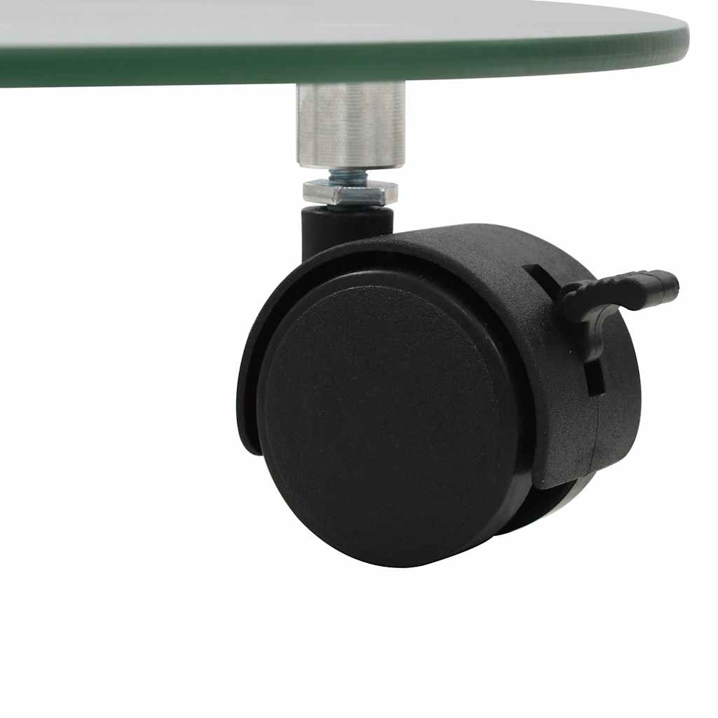Soporte ruedas para macetas redondo vidrio templado 28cm 2 uds