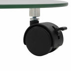 Soporte ruedas para macetas redondo vidrio templado 28cm 2 uds