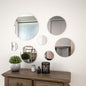 7-piece round glass wall mirror set