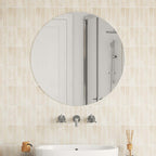 Espejo de pared redondo vidrio 70 cm