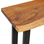 Mesa consola de madera maciza de suar 110x35x75 cm