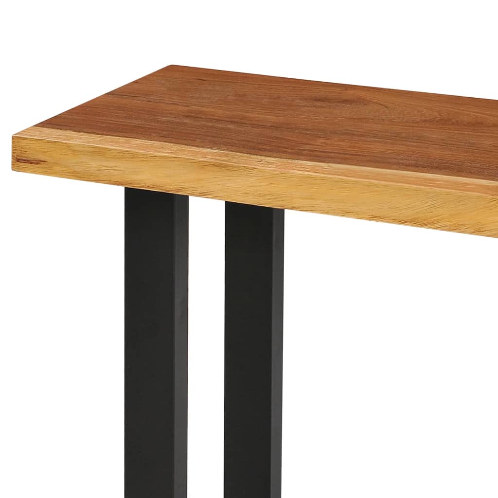 Mesa consola de madera maciza de suar 110x35x75 cm