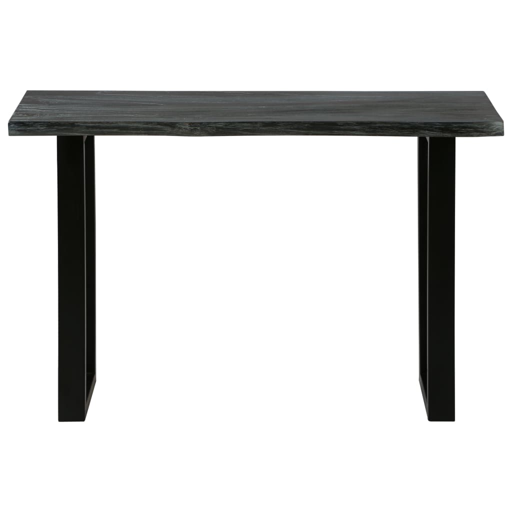 Mesa consola de madera maciza de mindi 110x35x75 cm gris