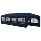 Marquesina de jardín 3x12 m azul