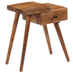 Mesita de noche de madera maciza de acacia 45x32x55 cm