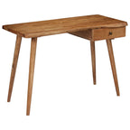 Escritorio de madera maciza de acacia 110x50x76 cm