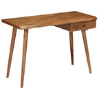 Escritorio de madera maciza de acacia 110x50x76 cm